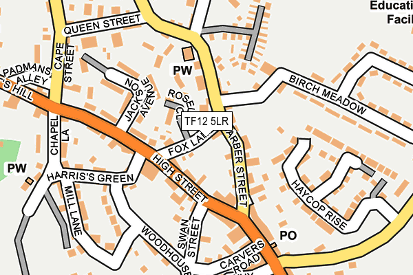 TF12 5LR map - OS OpenMap – Local (Ordnance Survey)