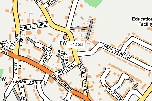 TF12 5LT map - OS OpenMap – Local (Ordnance Survey)