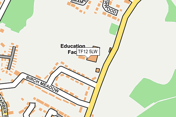 TF12 5LW map - OS OpenMap – Local (Ordnance Survey)