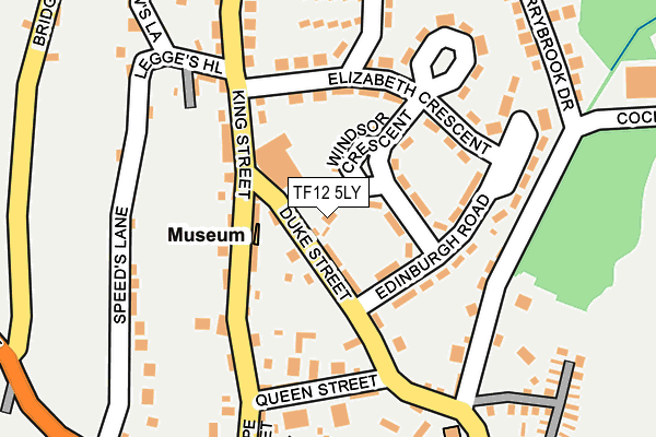 TF12 5LY map - OS OpenMap – Local (Ordnance Survey)