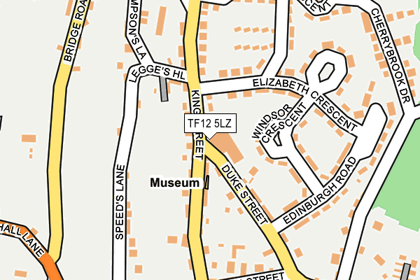 TF12 5LZ map - OS OpenMap – Local (Ordnance Survey)