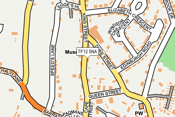 TF12 5NA map - OS OpenMap – Local (Ordnance Survey)