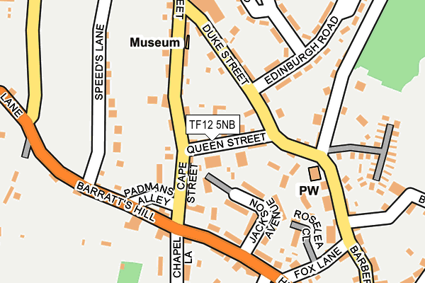 TF12 5NB map - OS OpenMap – Local (Ordnance Survey)