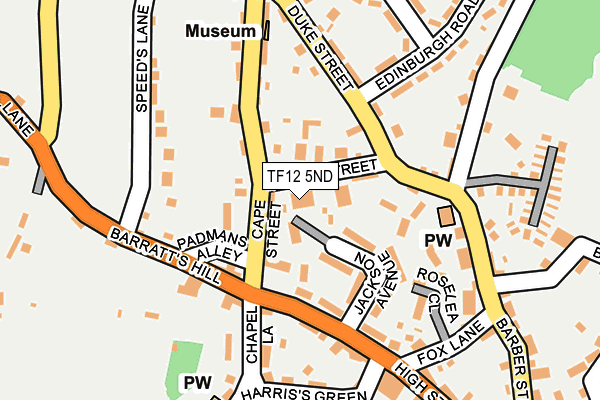 TF12 5ND map - OS OpenMap – Local (Ordnance Survey)