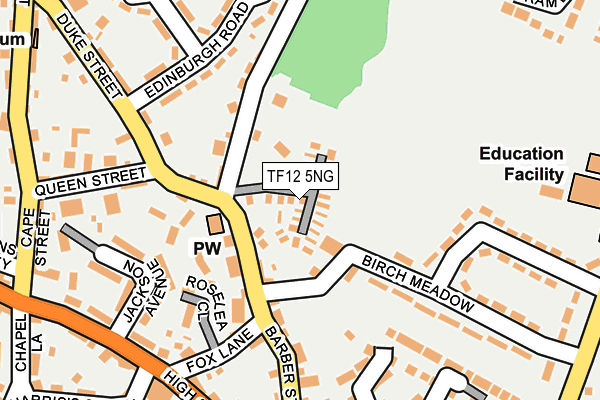 TF12 5NG map - OS OpenMap – Local (Ordnance Survey)