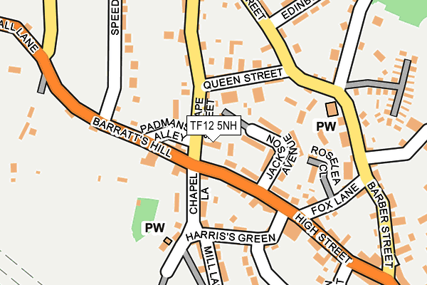 TF12 5NH map - OS OpenMap – Local (Ordnance Survey)