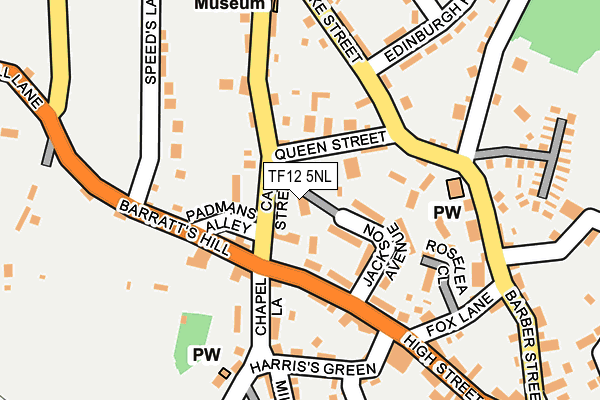 TF12 5NL map - OS OpenMap – Local (Ordnance Survey)