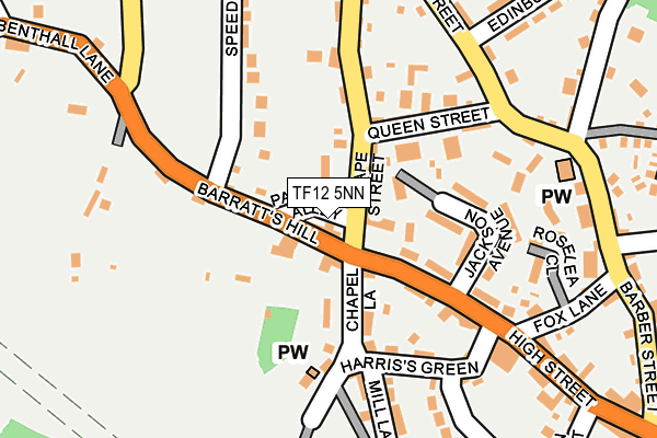 TF12 5NN map - OS OpenMap – Local (Ordnance Survey)