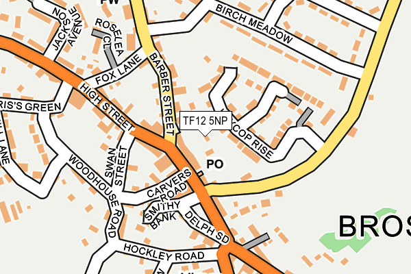 TF12 5NP map - OS OpenMap – Local (Ordnance Survey)