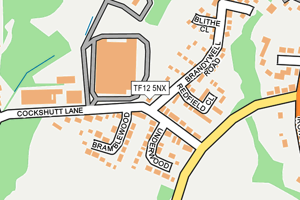 TF12 5NX map - OS OpenMap – Local (Ordnance Survey)