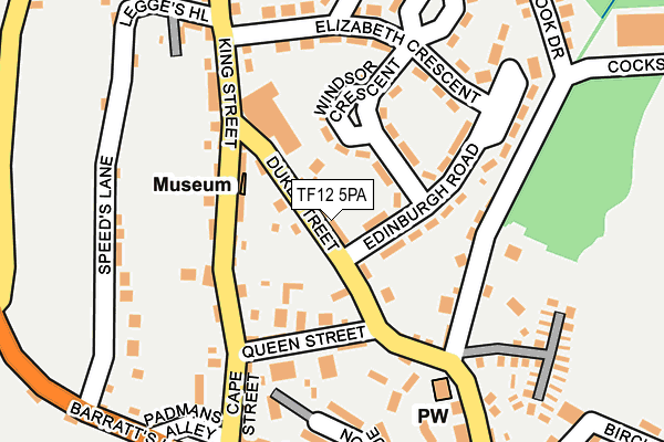 TF12 5PA map - OS OpenMap – Local (Ordnance Survey)