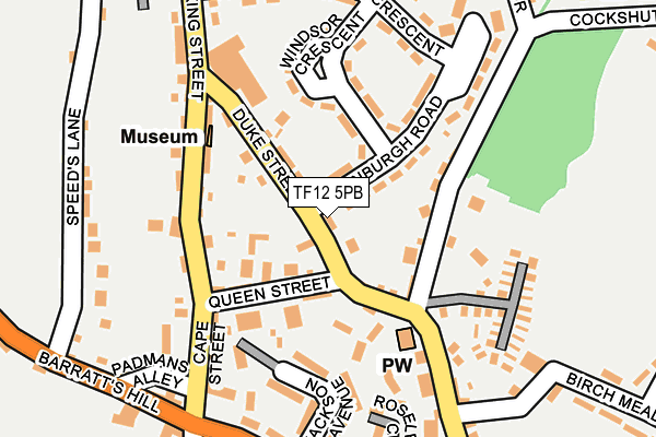 TF12 5PB map - OS OpenMap – Local (Ordnance Survey)