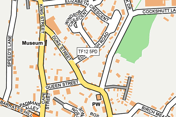 TF12 5PD map - OS OpenMap – Local (Ordnance Survey)