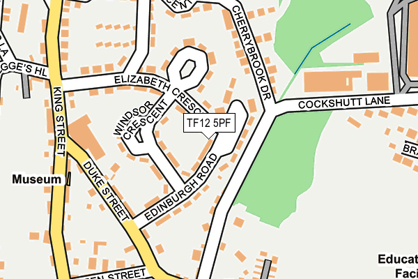 TF12 5PF map - OS OpenMap – Local (Ordnance Survey)