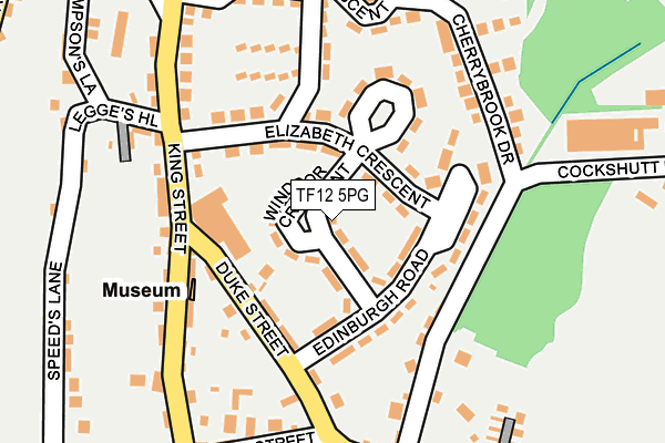 TF12 5PG map - OS OpenMap – Local (Ordnance Survey)