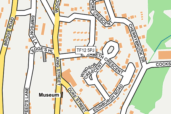 TF12 5PJ map - OS OpenMap – Local (Ordnance Survey)