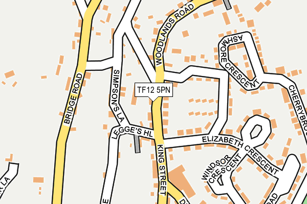 TF12 5PN map - OS OpenMap – Local (Ordnance Survey)