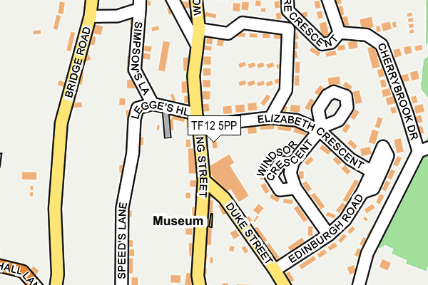 TF12 5PP map - OS OpenMap – Local (Ordnance Survey)