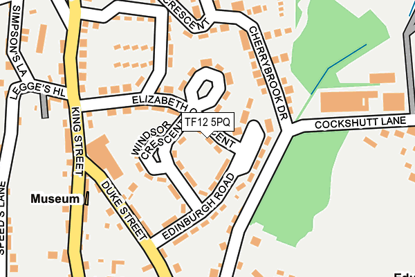TF12 5PQ map - OS OpenMap – Local (Ordnance Survey)