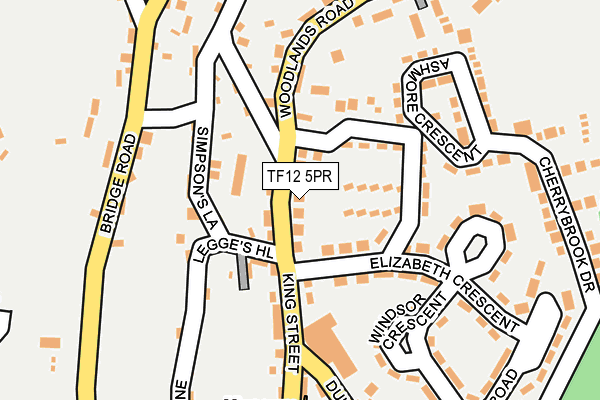 TF12 5PR map - OS OpenMap – Local (Ordnance Survey)