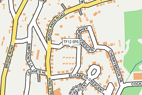 TF12 5PS map - OS OpenMap – Local (Ordnance Survey)