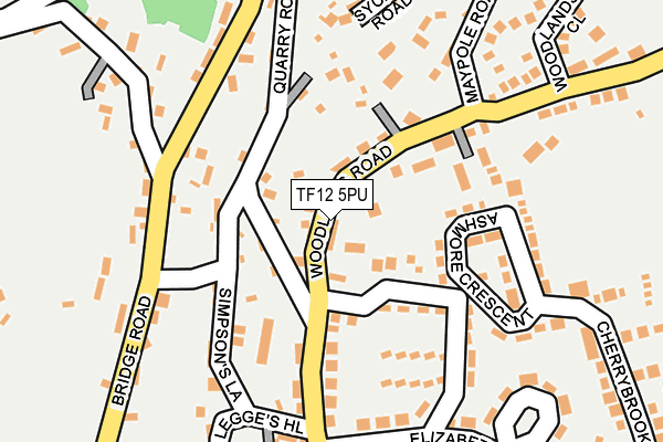 TF12 5PU map - OS OpenMap – Local (Ordnance Survey)