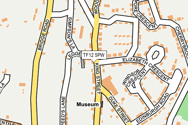 TF12 5PW map - OS OpenMap – Local (Ordnance Survey)