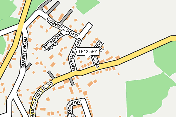 TF12 5PY map - OS OpenMap – Local (Ordnance Survey)