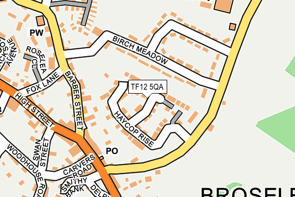 TF12 5QA map - OS OpenMap – Local (Ordnance Survey)