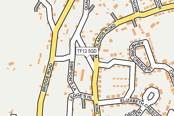 TF12 5QD map - OS OpenMap – Local (Ordnance Survey)