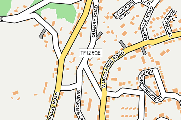 TF12 5QE map - OS OpenMap – Local (Ordnance Survey)