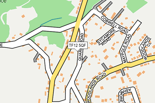 TF12 5QF map - OS OpenMap – Local (Ordnance Survey)