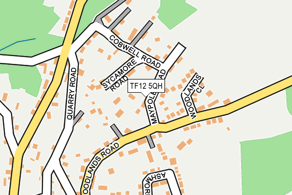 TF12 5QH map - OS OpenMap – Local (Ordnance Survey)