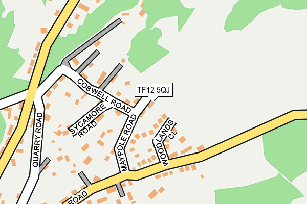 TF12 5QJ map - OS OpenMap – Local (Ordnance Survey)