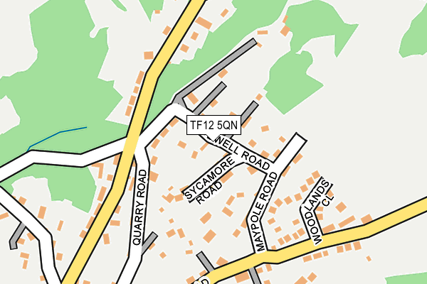 TF12 5QN map - OS OpenMap – Local (Ordnance Survey)