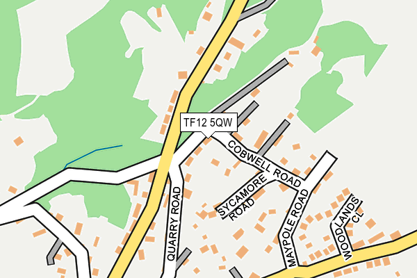 TF12 5QW map - OS OpenMap – Local (Ordnance Survey)