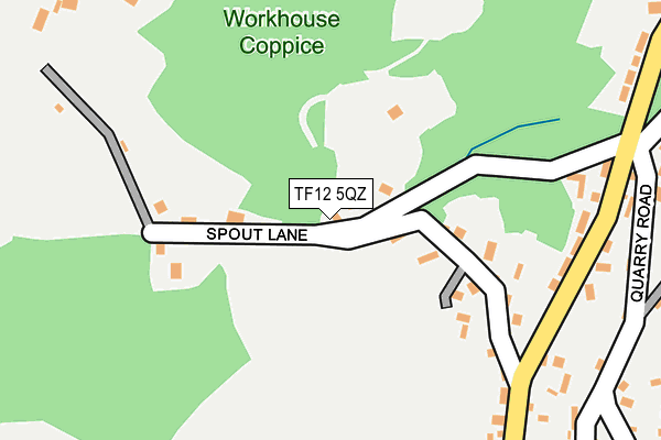 TF12 5QZ map - OS OpenMap – Local (Ordnance Survey)