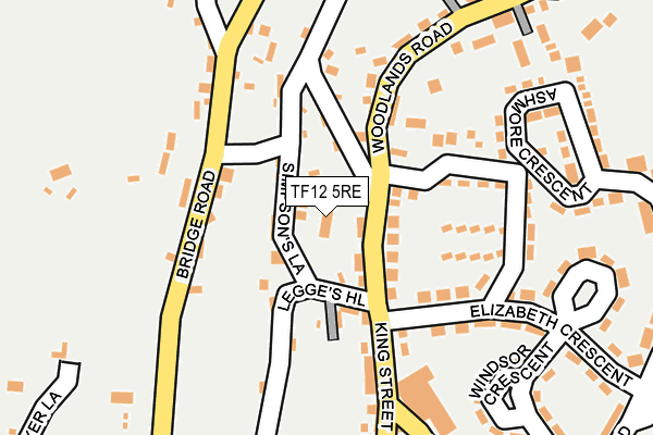 TF12 5RE map - OS OpenMap – Local (Ordnance Survey)
