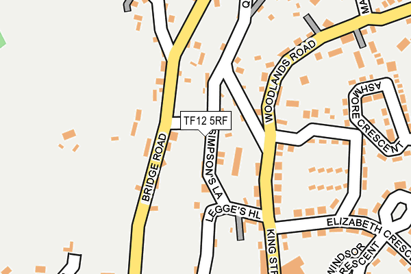 TF12 5RF map - OS OpenMap – Local (Ordnance Survey)