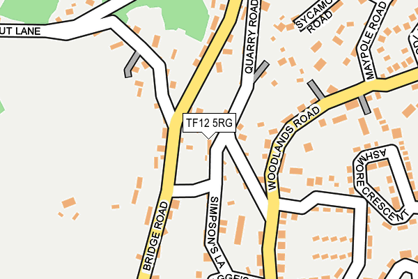 TF12 5RG map - OS OpenMap – Local (Ordnance Survey)