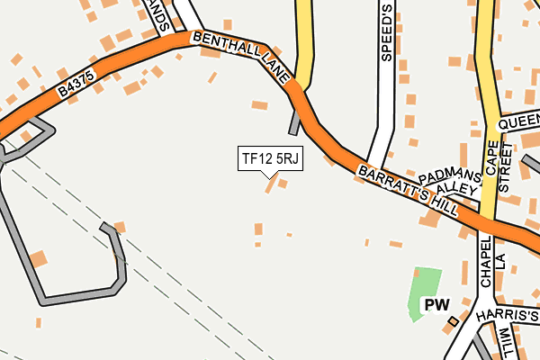 TF12 5RJ map - OS OpenMap – Local (Ordnance Survey)