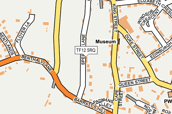 TF12 5RQ map - OS OpenMap – Local (Ordnance Survey)