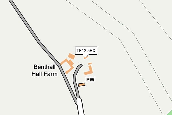 TF12 5RX map - OS OpenMap – Local (Ordnance Survey)