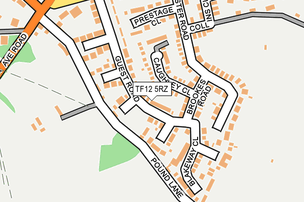 TF12 5RZ map - OS OpenMap – Local (Ordnance Survey)