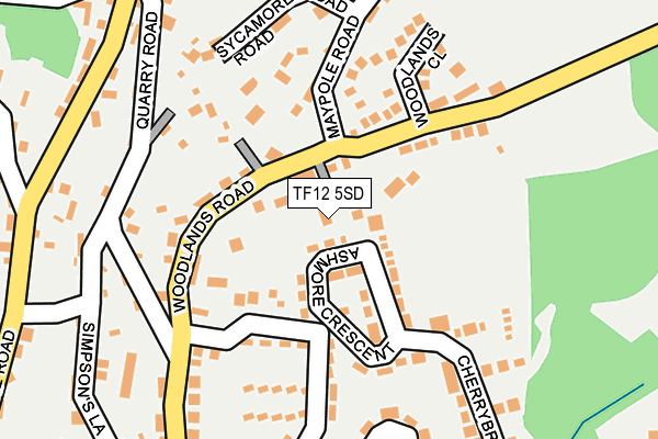 TF12 5SD map - OS OpenMap – Local (Ordnance Survey)