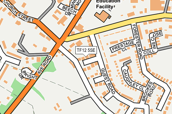 TF12 5SE map - OS OpenMap – Local (Ordnance Survey)