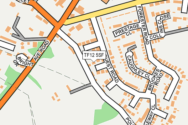 TF12 5SF map - OS OpenMap – Local (Ordnance Survey)