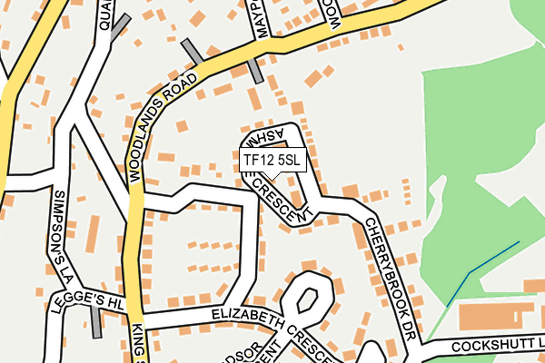 TF12 5SL map - OS OpenMap – Local (Ordnance Survey)