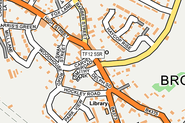 TF12 5SR map - OS OpenMap – Local (Ordnance Survey)