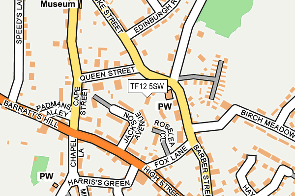 TF12 5SW map - OS OpenMap – Local (Ordnance Survey)
